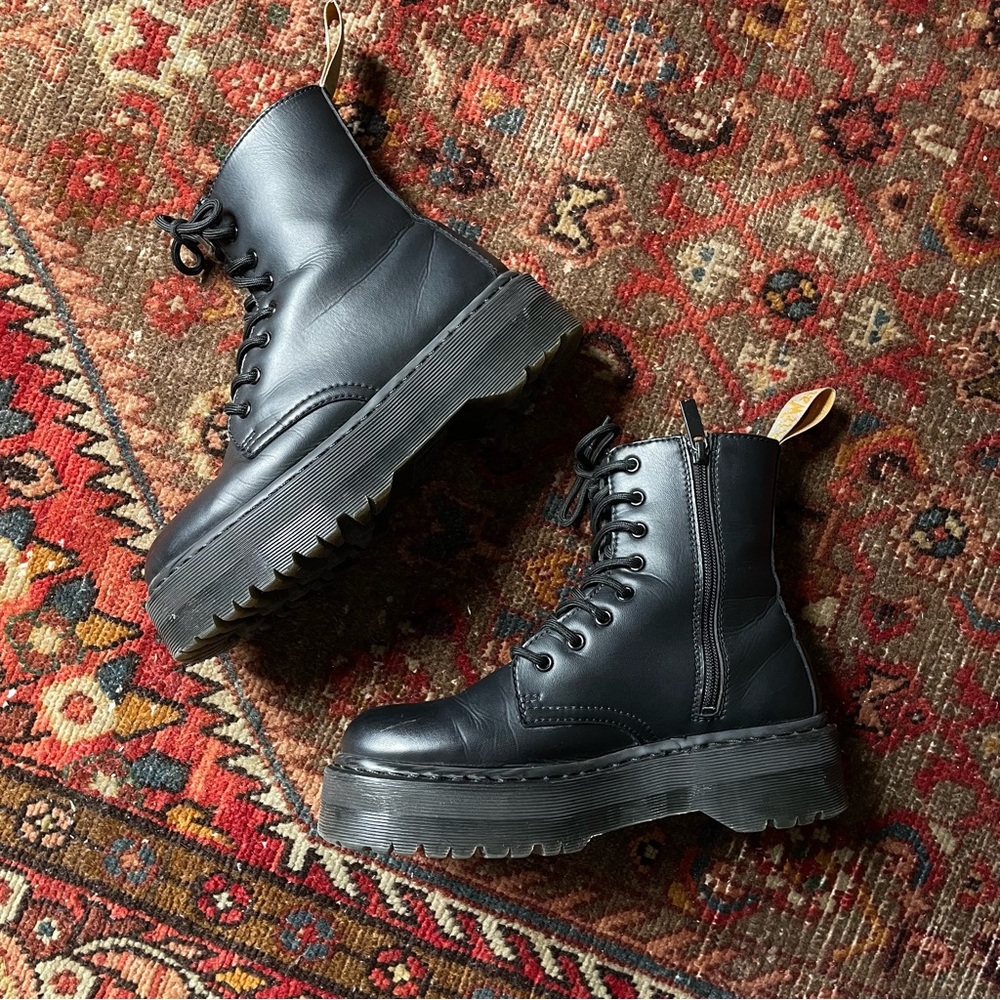 Black Platform Doc Marten Vegan Jadon II